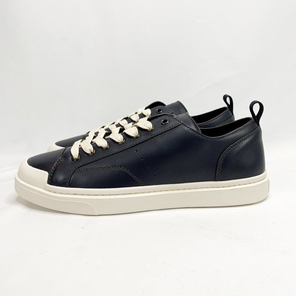 COACH C114 Lo Top Sneaker Navy 10.5 D Mens Leather - Picture 6 of 8